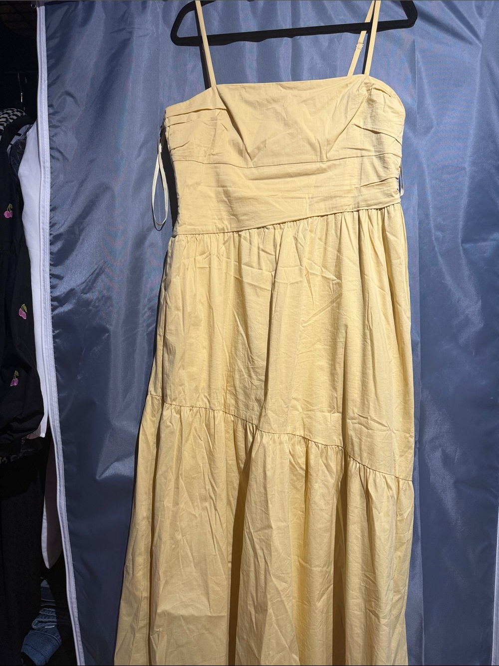 Light Yellow Spaghetti Strap Maxi Dress